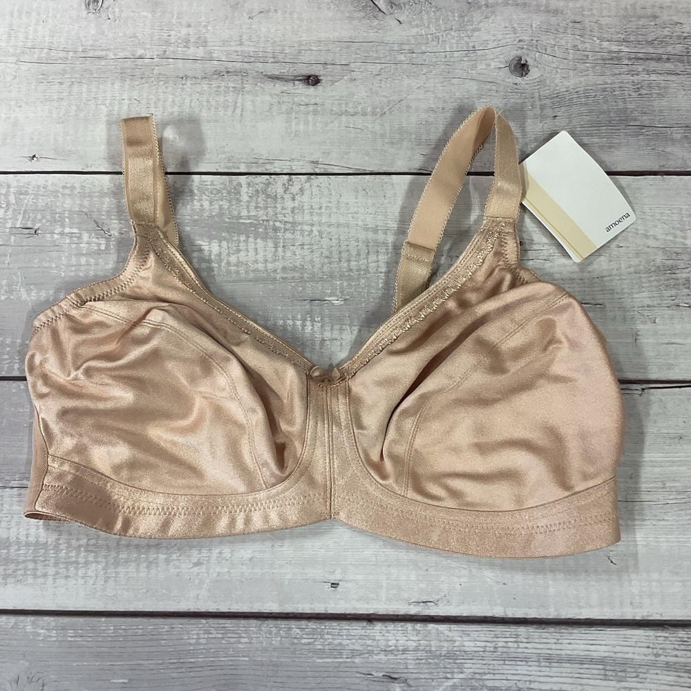 Amoena Mastectomy Bra Womens 36D Nude Beige Rita 2004 Wireless Soft Cup  NEW